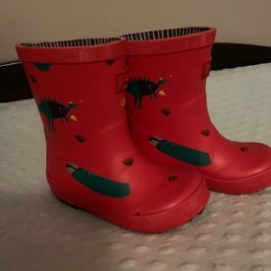 Joules dinosaur rain boots
